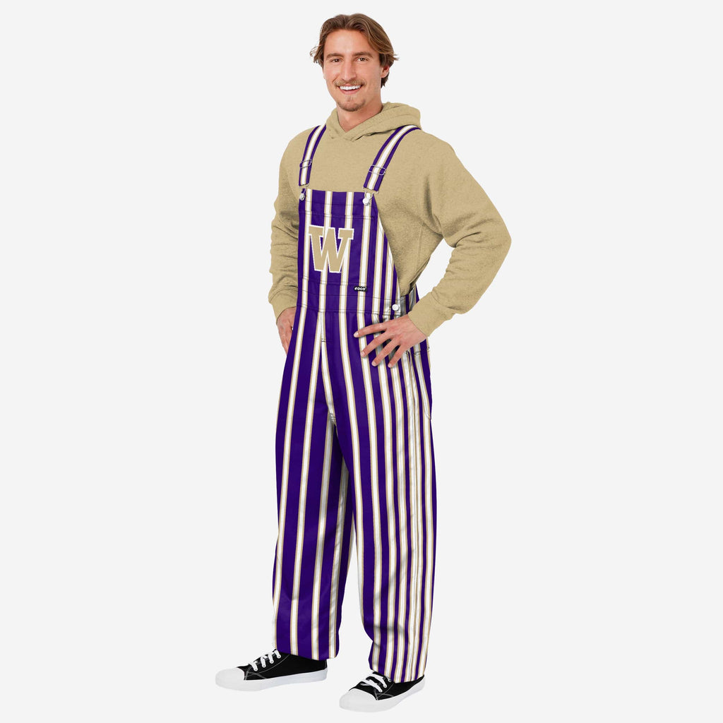 Washington Huskies Mens Sideline Spirit Bib Overalls FOCO S - FOCO.com