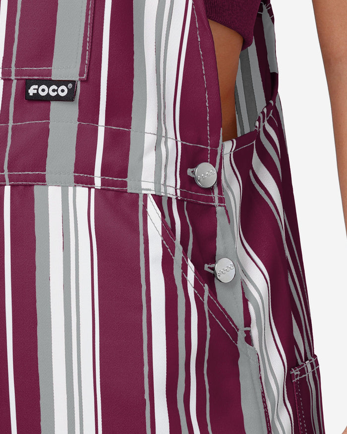 Texas A&M Aggies Womens Hyper Stripe Bib Overalls FOCO - FOCO.com