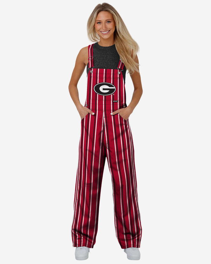 Georgia Bulldogs Womens Sideline Spirit Bib Overalls FOCO XS - FOCO.com