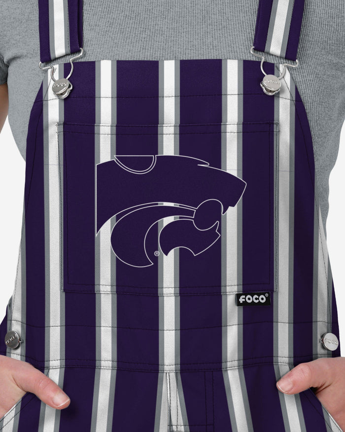 Kansas State Wildcats Womens Sideline Spirit Bib Overalls FOCO XS - FOCO.com