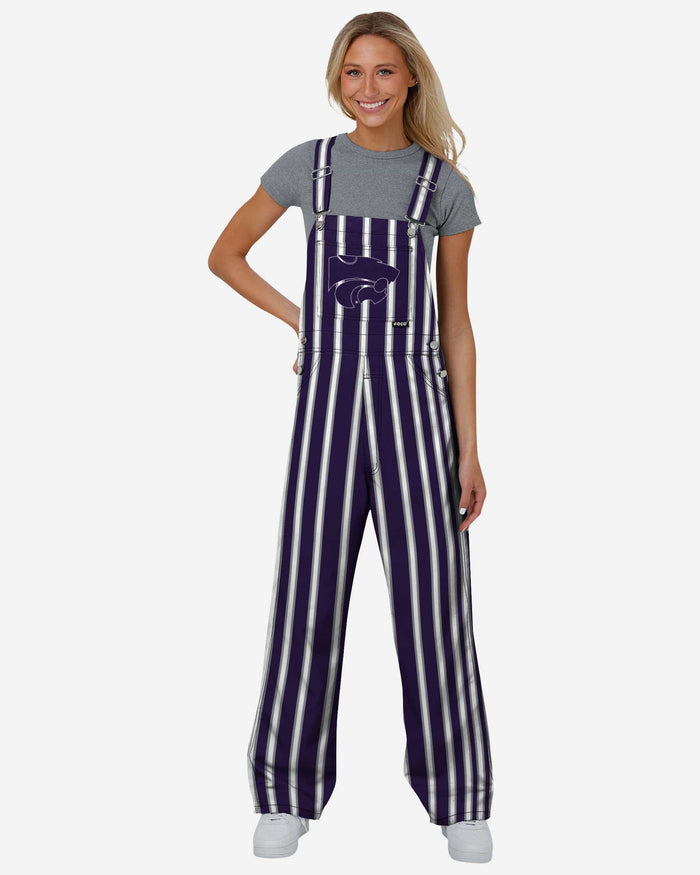 Kansas State Wildcats Womens Sideline Spirit Bib Overalls FOCO XS - FOCO.com