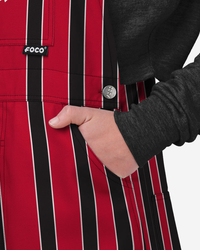 Louisville Cardinals Womens Sideline Spirit Bib Overalls FOCO XS - FOCO.com
