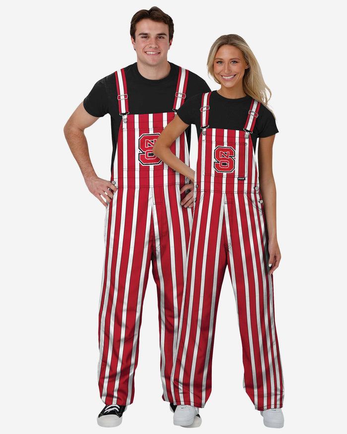 NC State Wolfpack Womens Sideline Spirit Bib Overalls FOCO XS - FOCO.com
