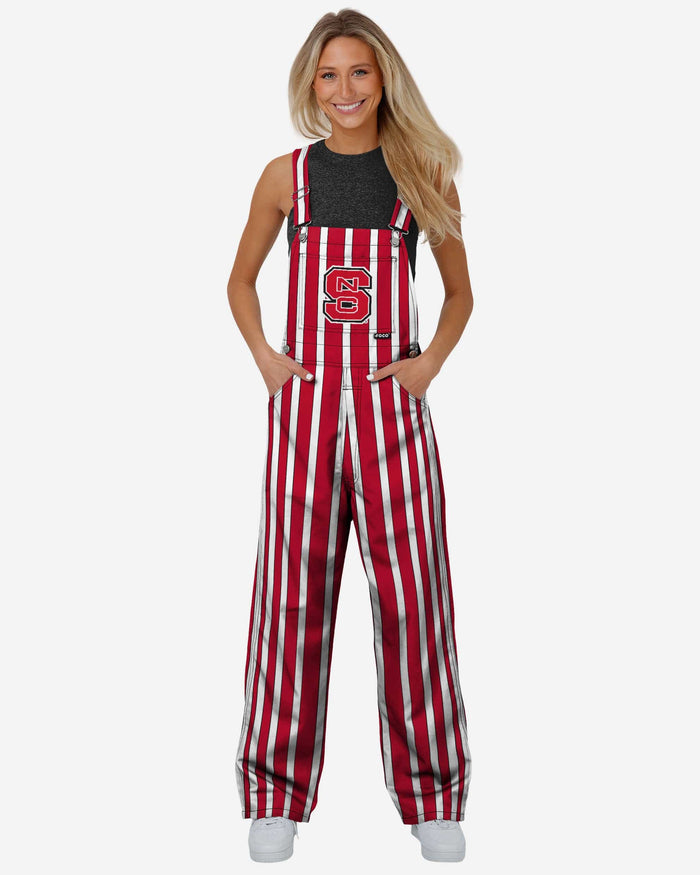 NC State Wolfpack Womens Sideline Spirit Bib Overalls FOCO XS - FOCO.com