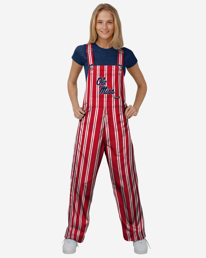 Ole Miss Rebels Womens Sideline Spirit Bib Overalls FOCO XS - FOCO.com