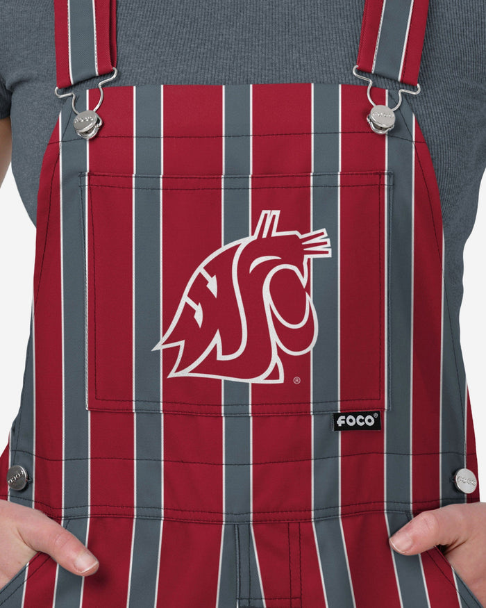 Washington State Cougars Womens Sideline Spirit Bib Overalls FOCO XS - FOCO.com