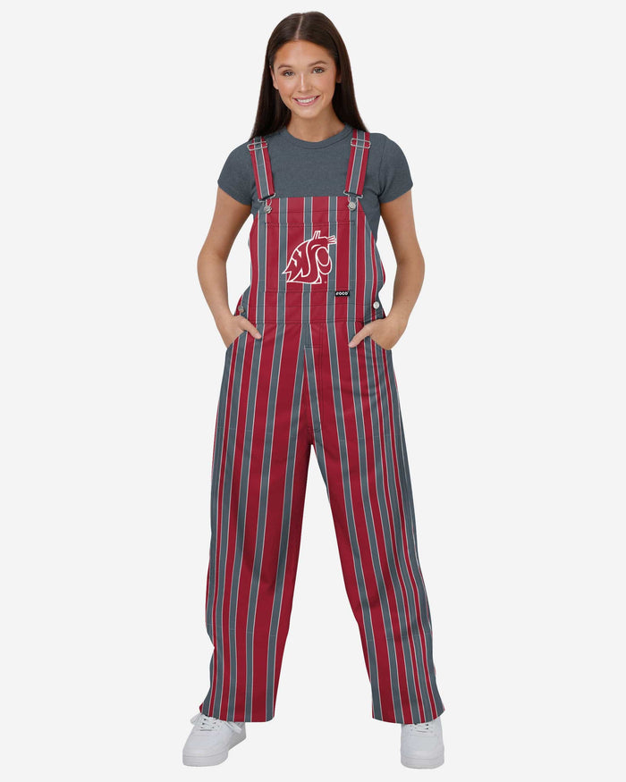 Washington State Cougars Womens Sideline Spirit Bib Overalls FOCO XS - FOCO.com
