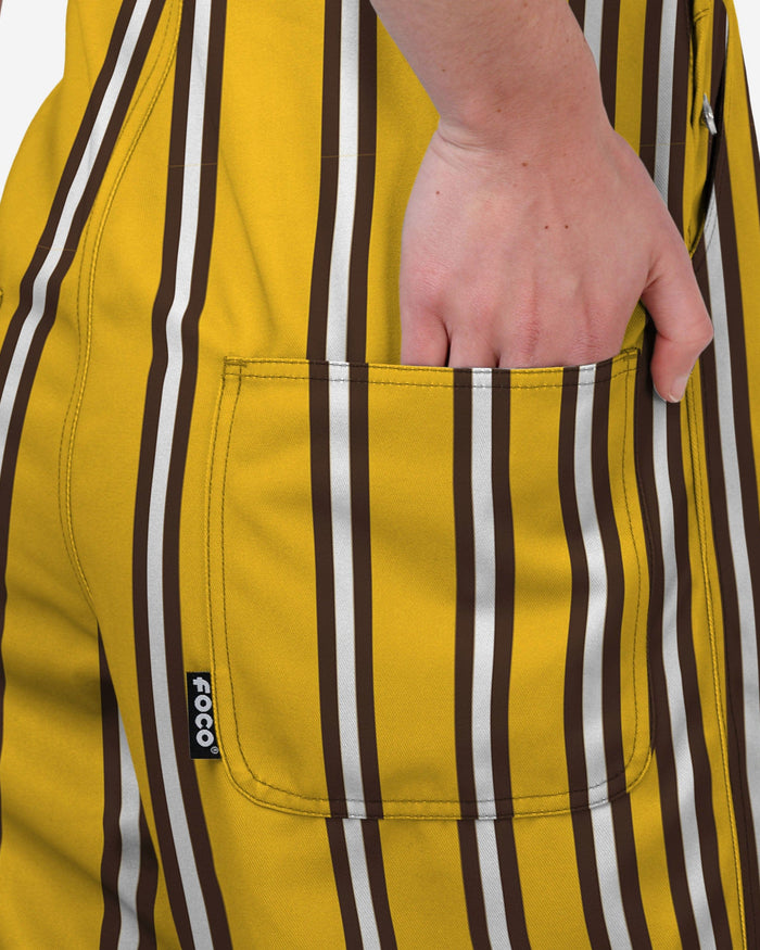 Wyoming Cowboys Womens Sideline Spirit Bib Overalls FOCO XS - FOCO.com