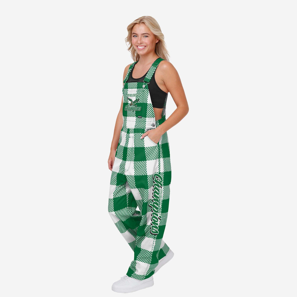 Philadelphia Eagles Super Bowl LIX Champions Kelly Green Womens Plaid FOCO