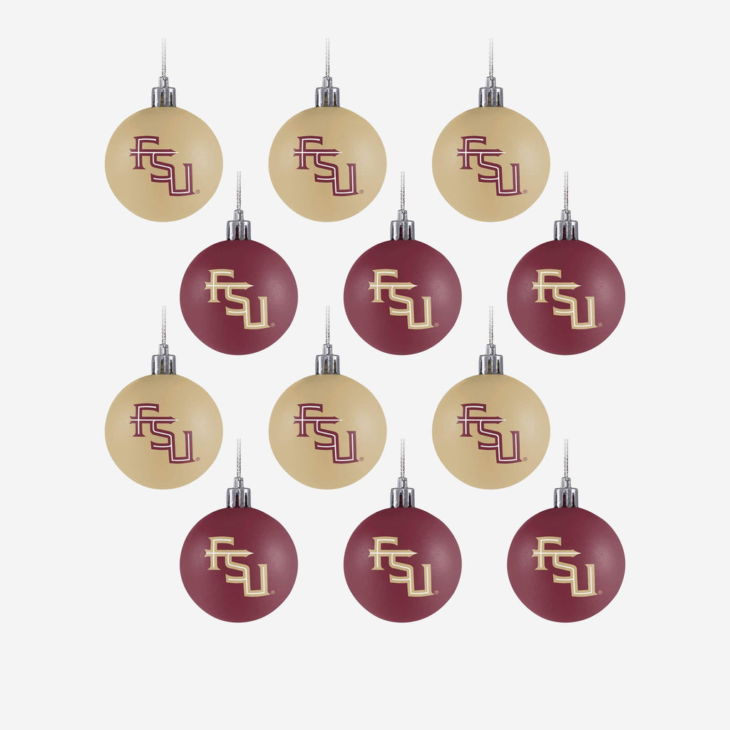 Florida State Seminoles 12 Pack Ball Ornament Set FOCO - FOCO.com