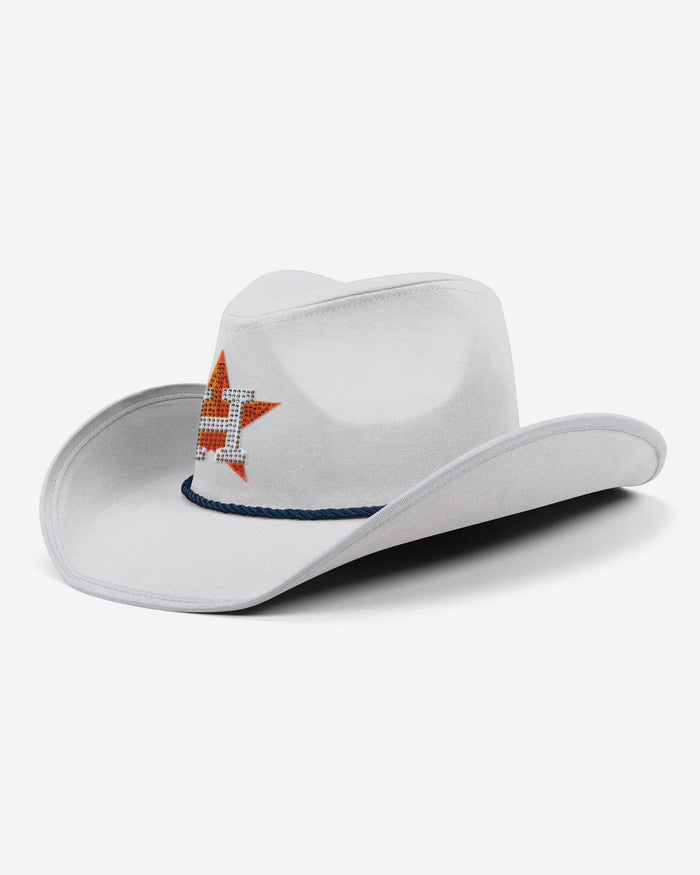 Houston Astros White Rhinestone Logo Cowboy Hat FOCO - FOCO.com
