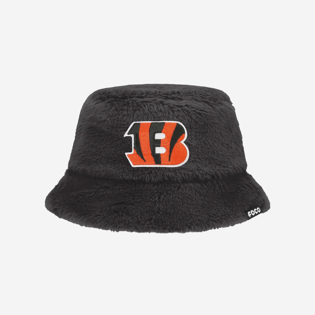 Cincinnati Bengals Reversible Faux Fur Bucket Hat FOCO - FOCO.com