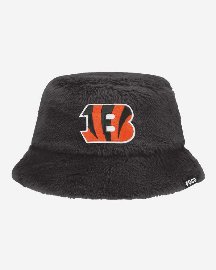 Cincinnati Bengals Reversible Faux Fur Bucket Hat FOCO - FOCO.com