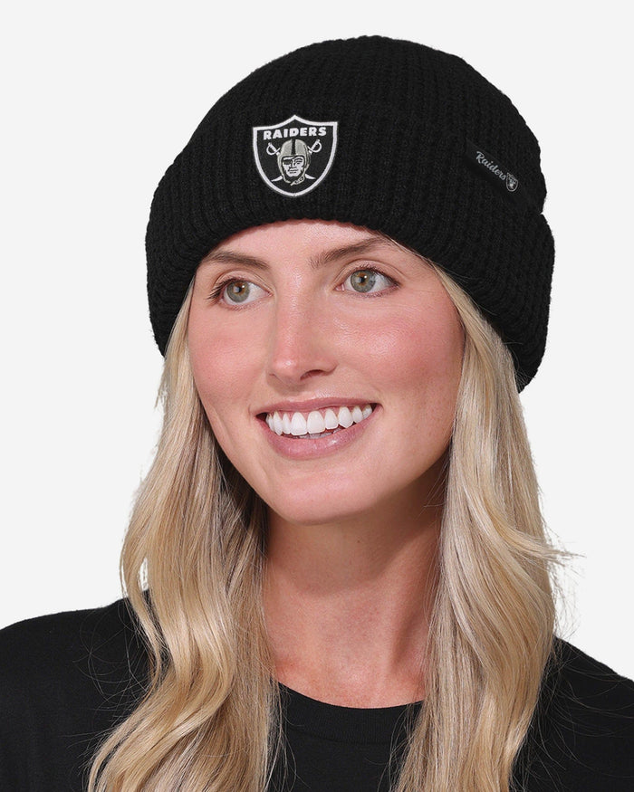 Las Vegas Raiders Primary Logo Waffle Beanie FOCO - FOCO.com