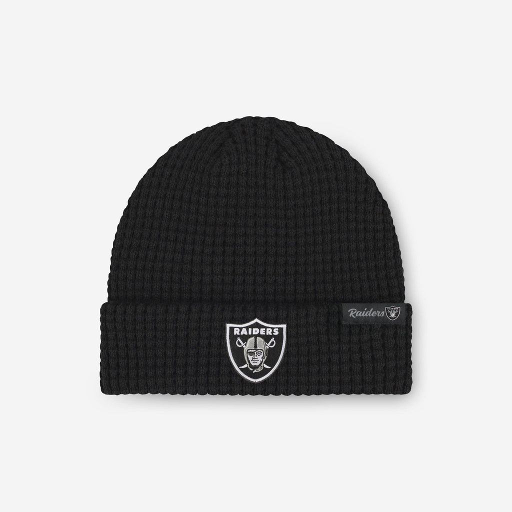 Las Vegas Raiders Primary Logo Waffle Beanie FOCO - FOCO.com