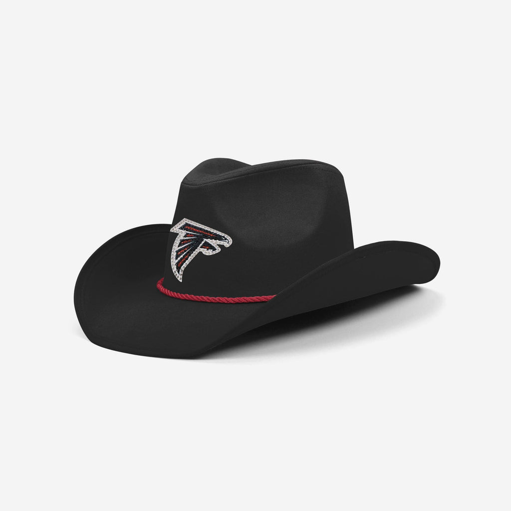 Atlanta Falcons Black Rhinestone Logo Cowboy Hat FOCO - FOCO.com