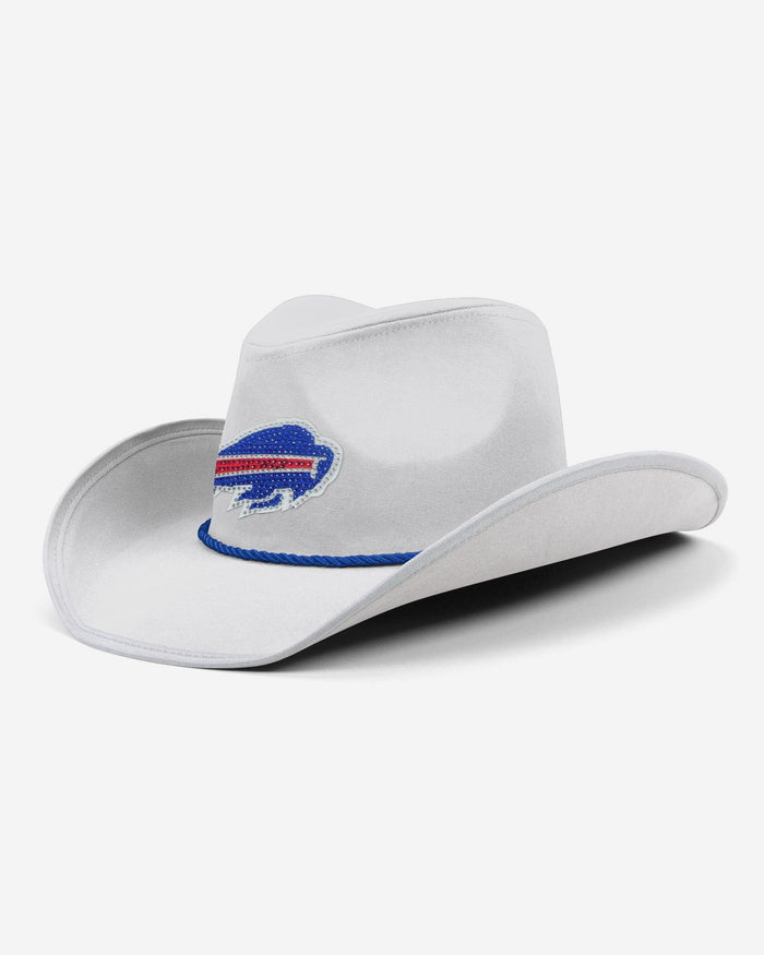 Buffalo Bills White Rhinestone Logo Cowboy Hat FOCO - FOCO.com