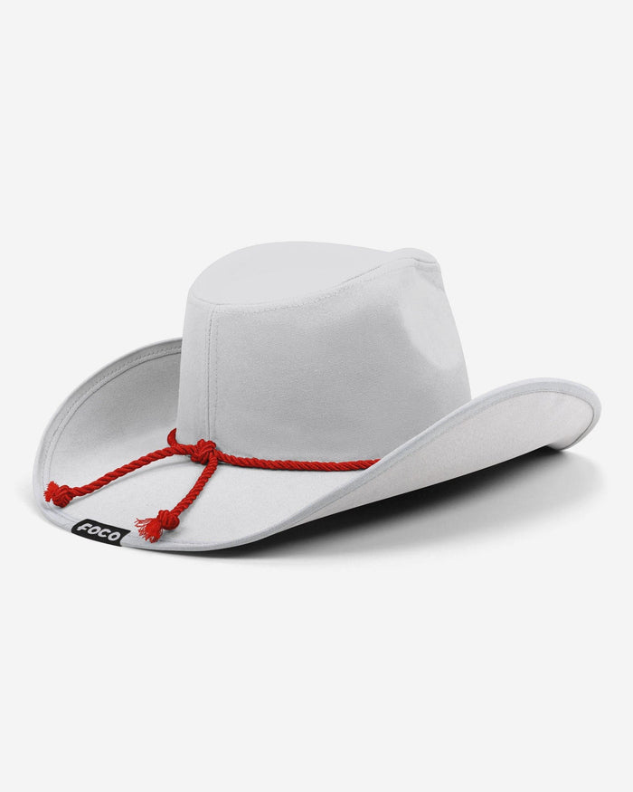 Kansas City Chiefs White Rhinestone Logo Cowboy Hat FOCO - FOCO.com