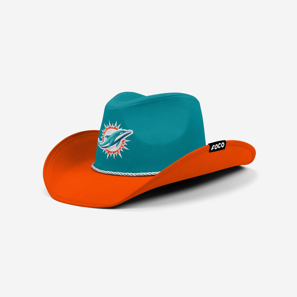 Miami Dolphins Two Tone Cowboy Hat FOCO - FOCO.com