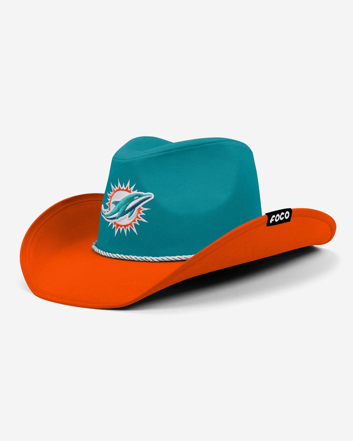 Miami Dolphins Two Tone Cowboy Hat FOCO - FOCO.com