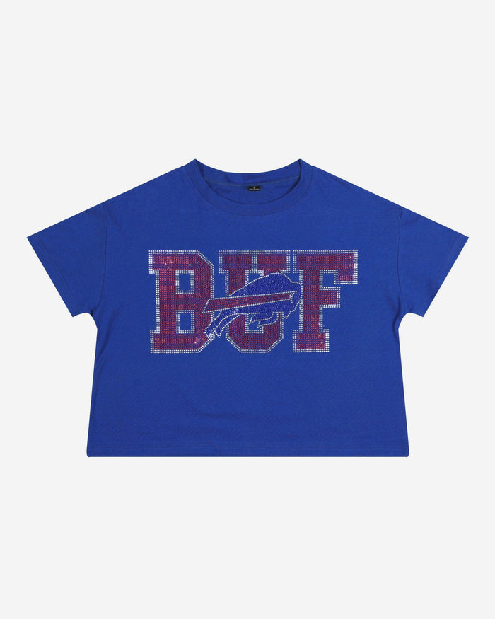 Buffalo Bills Womens Rhinestone Logo Crop Top FOCO S - FOCO.com