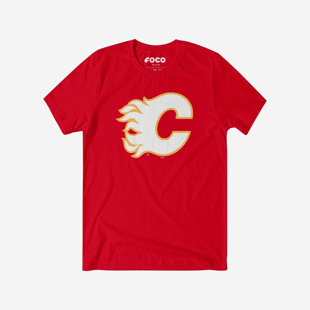 Calgary Flames Primary Logo T-Shirt FOCO Red S - FOCO.com
