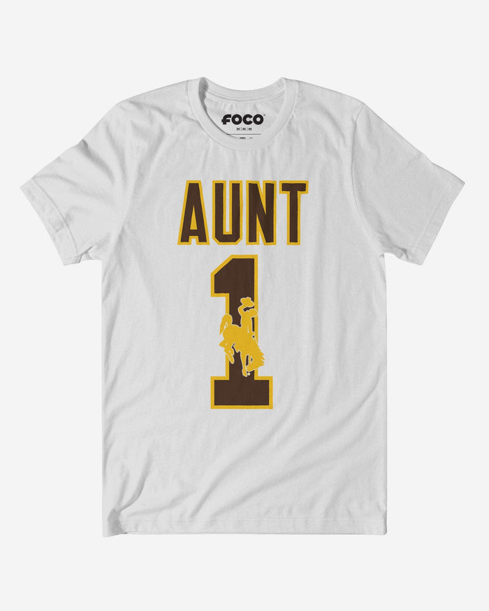 Wyoming Cowboys Number 1 Aunt T-Shirt FOCO S - FOCO.com