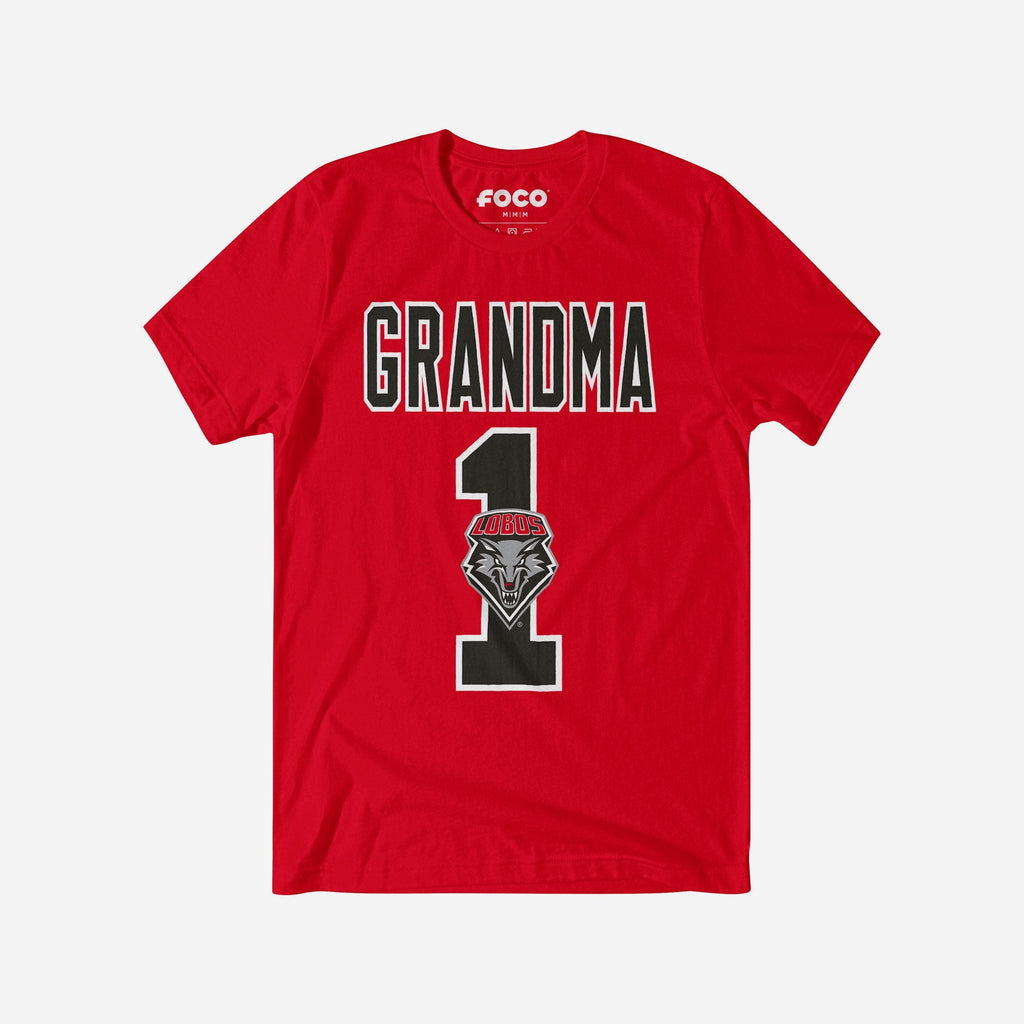 New Mexico Lobos Number 1 Grandma T-Shirt FOCO S - FOCO.com