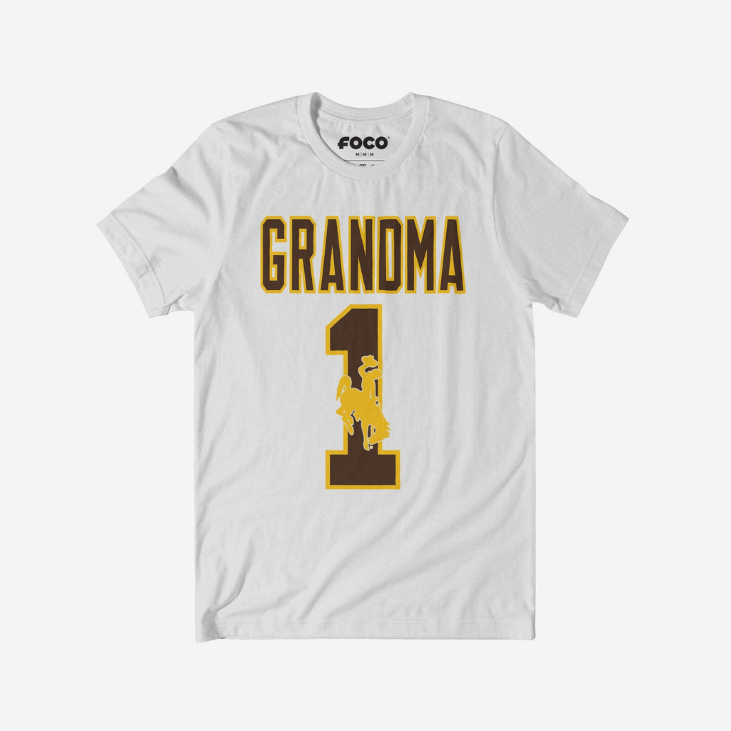 Wyoming Cowboys Number 1 Grandma T-Shirt FOCO S - FOCO.com