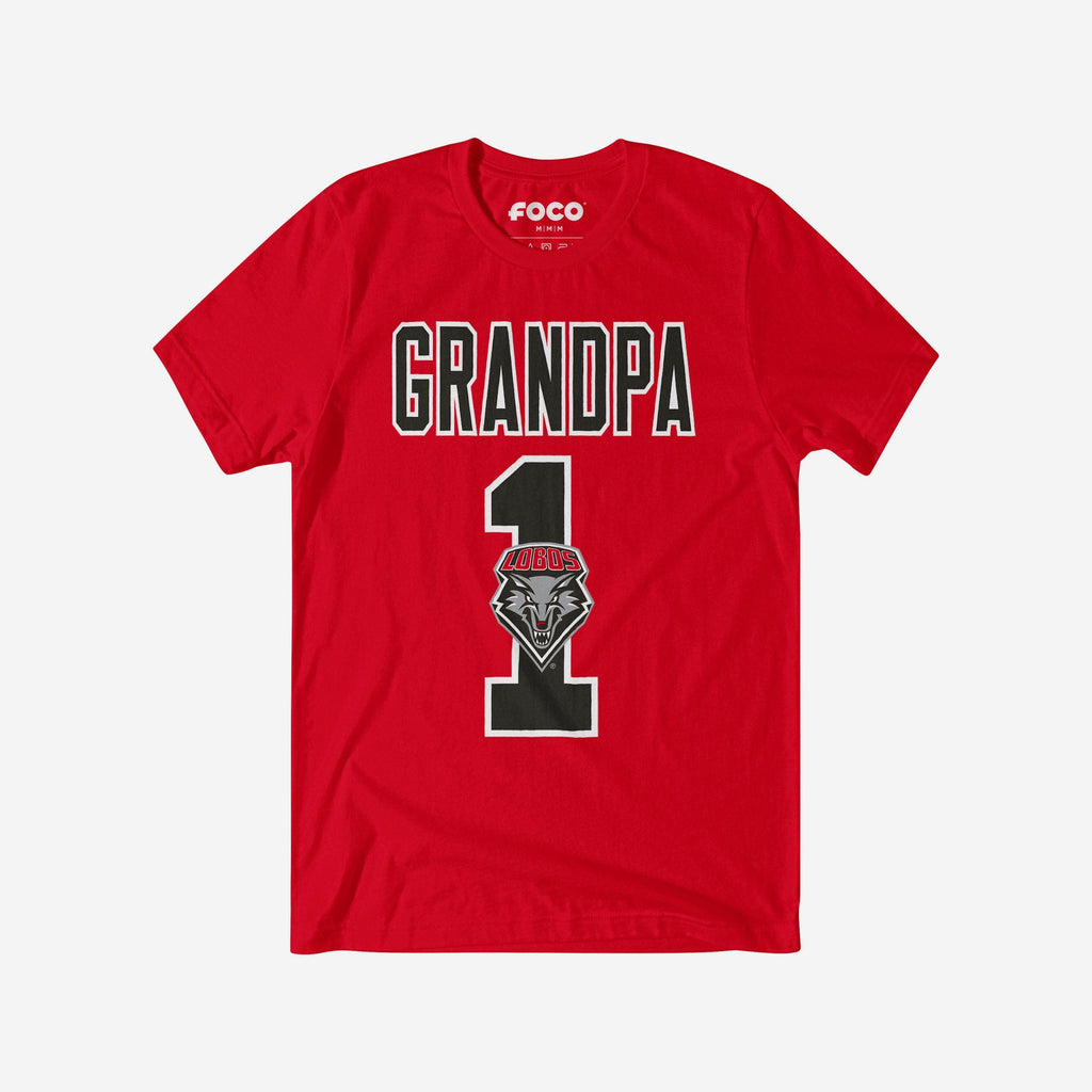 New Mexico Lobos Number 1 Grandpa T-Shirt FOCO S - FOCO.com