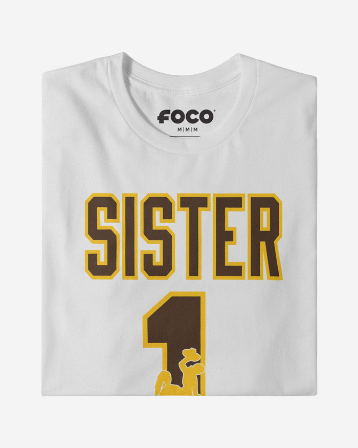 Wyoming Cowboys Number 1 Sister T-Shirt FOCO - FOCO.com