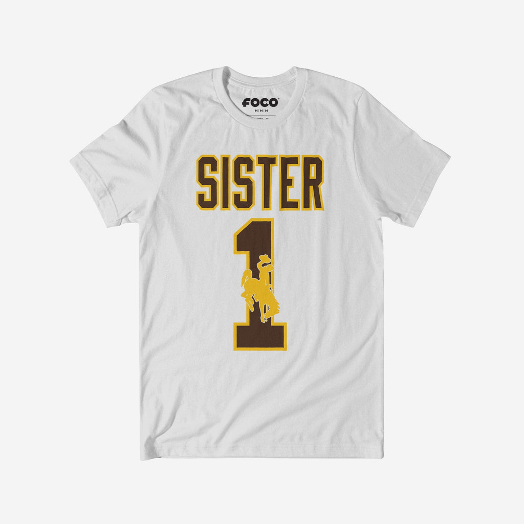 Wyoming Cowboys Number 1 Sister T-Shirt FOCO S - FOCO.com
