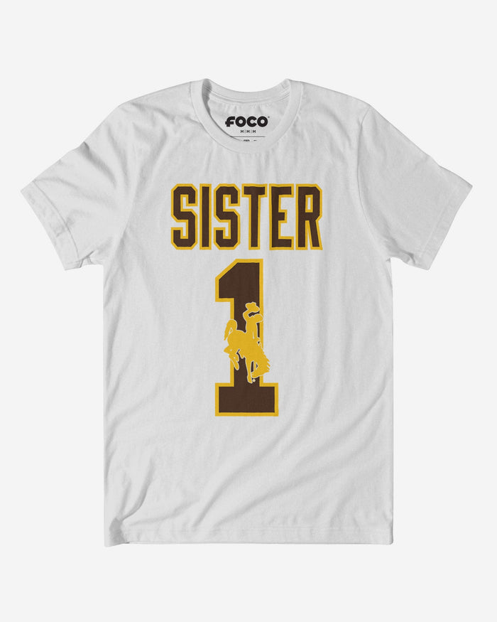 Wyoming Cowboys Number 1 Sister T-Shirt FOCO S - FOCO.com