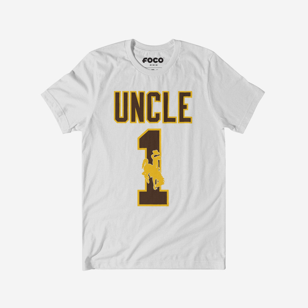 Wyoming Cowboys Number 1 Uncle T-Shirt FOCO S - FOCO.com