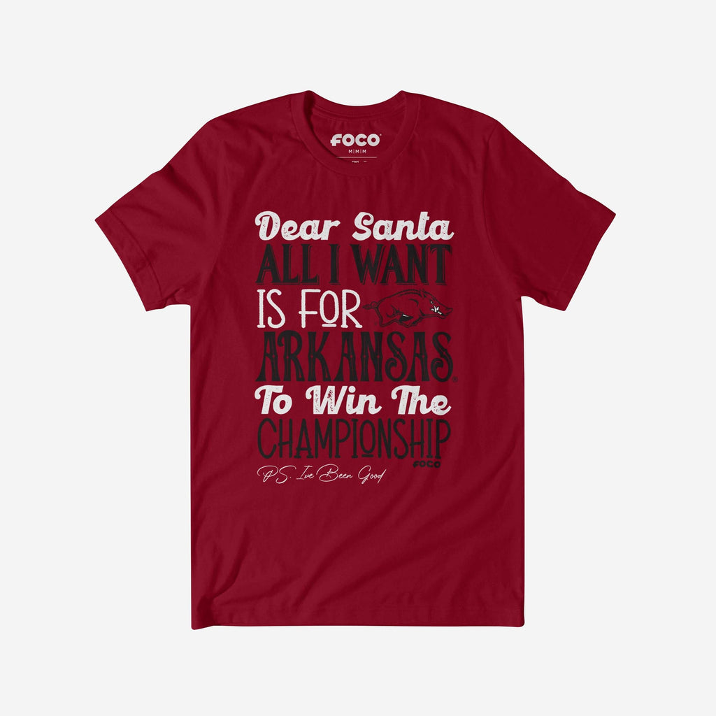 Arkansas Razorbacks All I Want T-Shirt FOCO S - FOCO.com