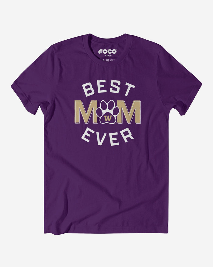 Washington Huskies Best Mom Ever Arched T-Shirt FOCO S - FOCO.com