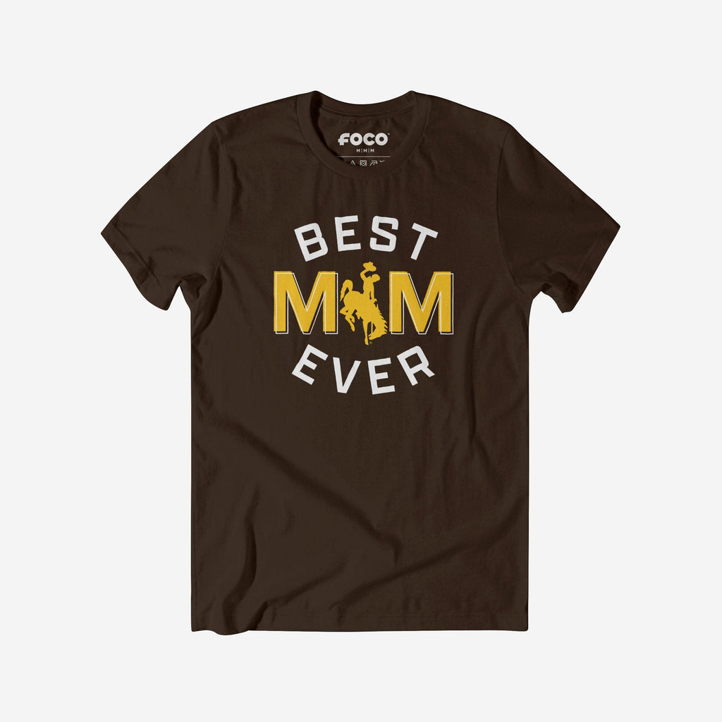 Wyoming Cowboys Best Mom Ever Arched T-Shirt FOCO S - FOCO.com