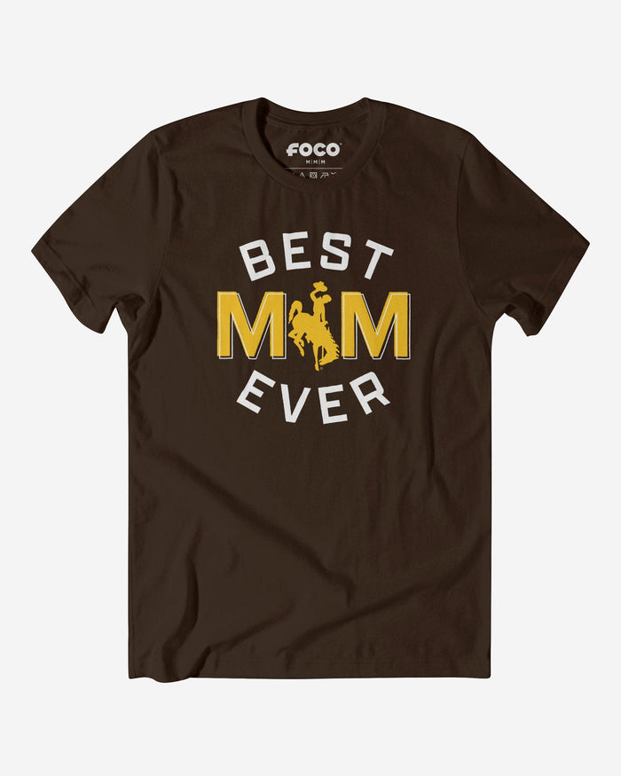 Wyoming Cowboys Best Mom Ever Arched T-Shirt FOCO S - FOCO.com