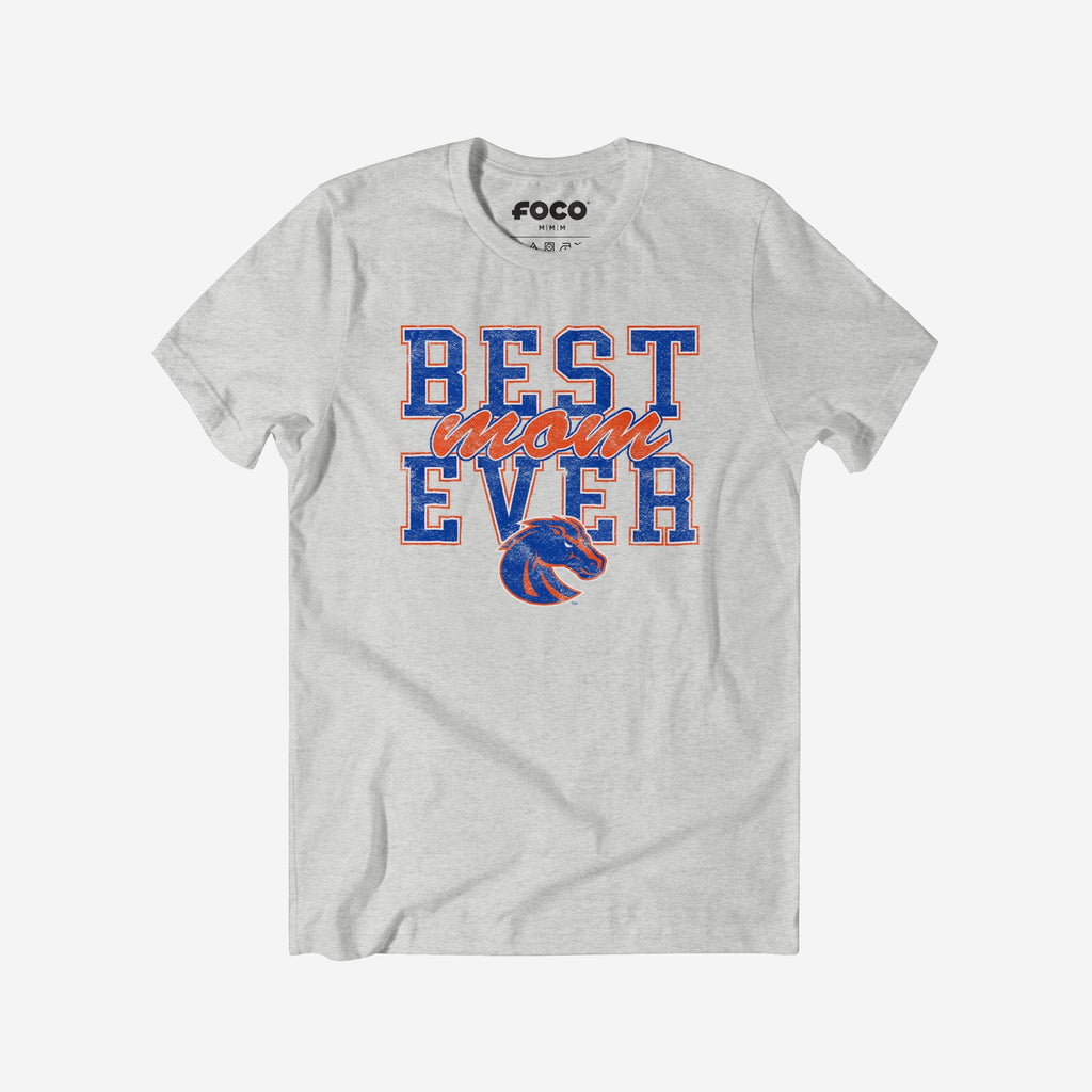 Boise State Broncos Best Mom Ever Stacked T-Shirt FOCO S - FOCO.com