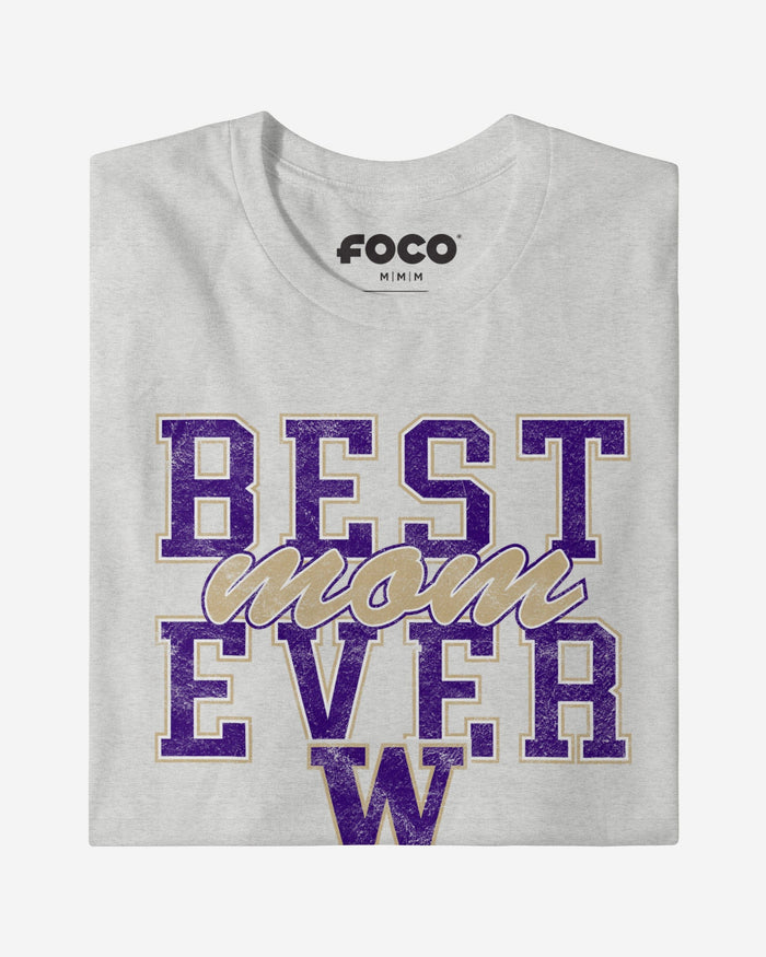 Washington Huskies Best Mom Ever Stacked T-Shirt FOCO - FOCO.com