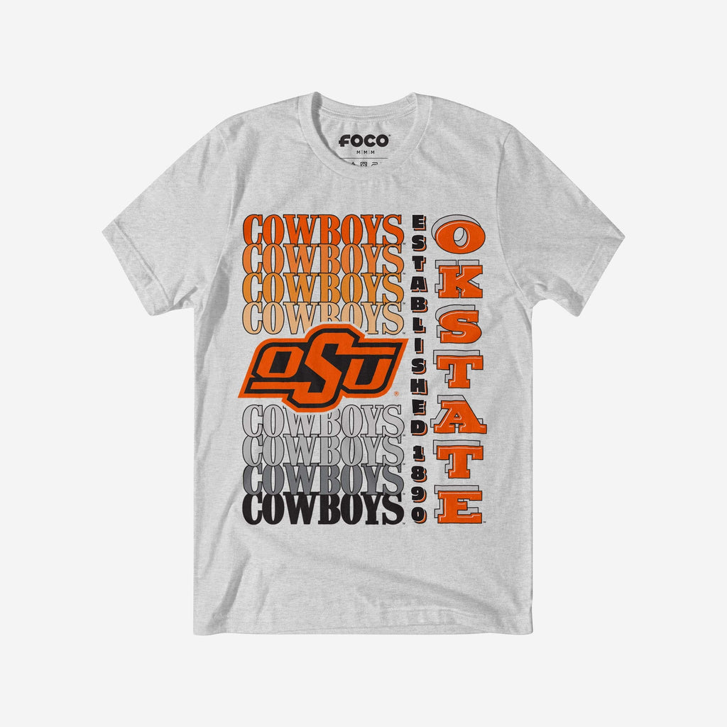 Oklahoma State Cowboys Gradient Wordmark T-Shirt FOCO S - FOCO.com