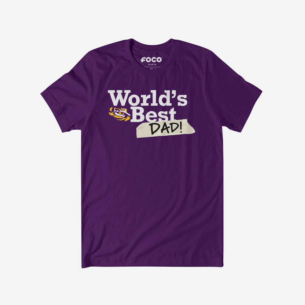 LSU Tigers World's Best Dad T-Shirt FOCO S - FOCO.com