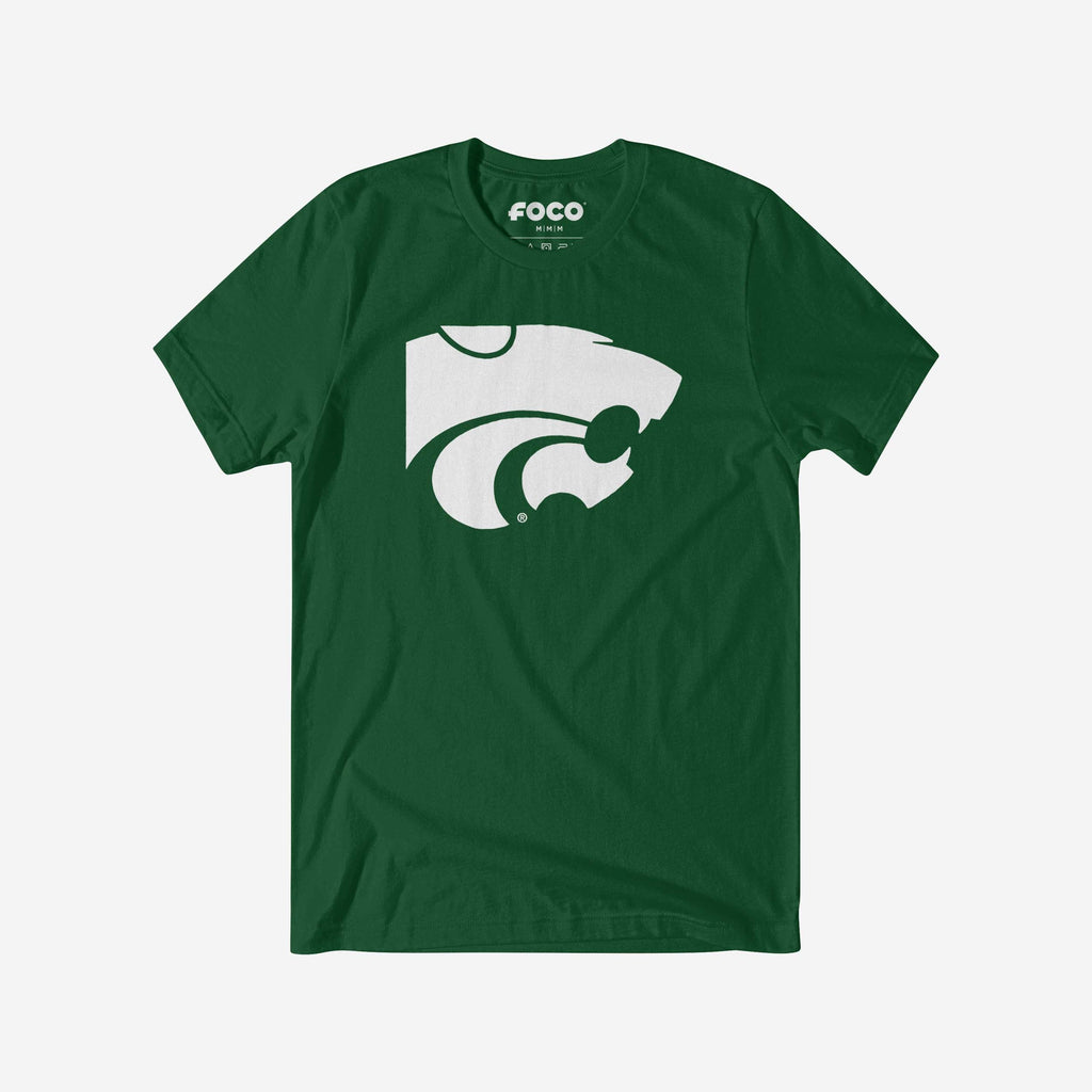 Kansas State Wildcats White Logo T-Shirt FOCO S - FOCO.com