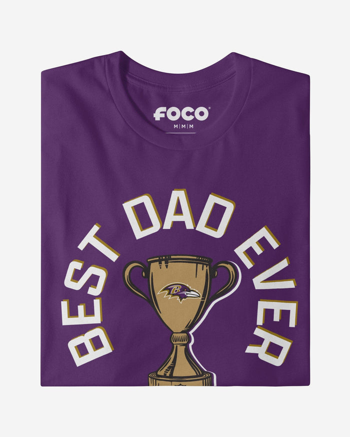 Baltimore Ravens Best Dad Ever Trophy T-Shirt FOCO S - FOCO.com