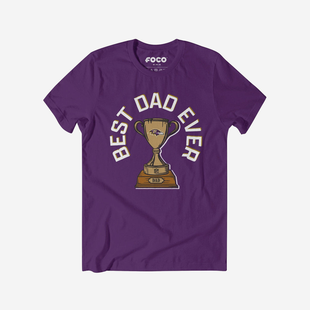 Baltimore Ravens Best Dad Ever Trophy T-Shirt FOCO S - FOCO.com