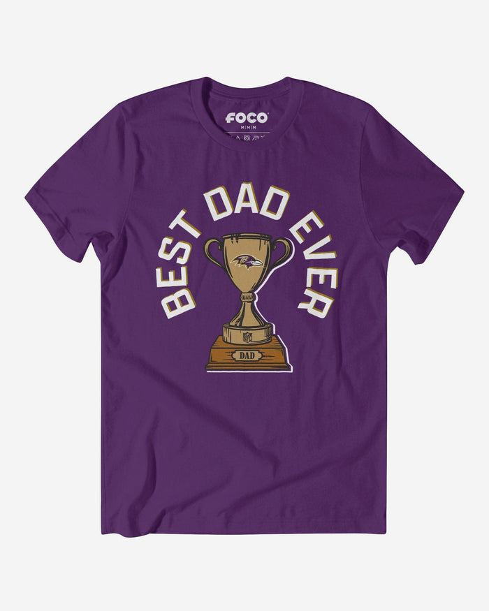 Baltimore Ravens Best Dad Ever Trophy T-Shirt FOCO S - FOCO.com