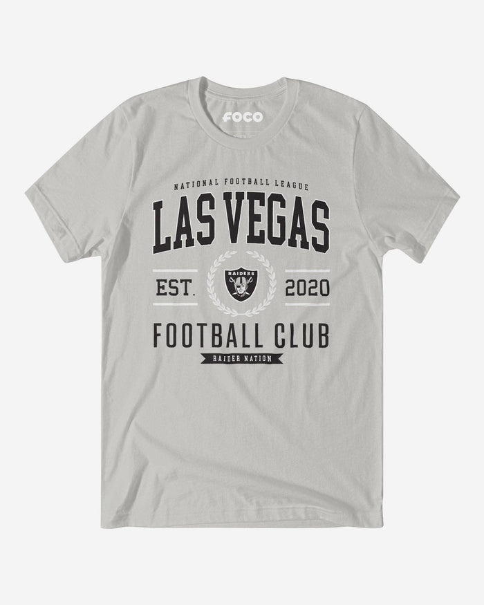 Las Vegas Raiders Football Club T-Shirt FOCO Silver S - FOCO.com