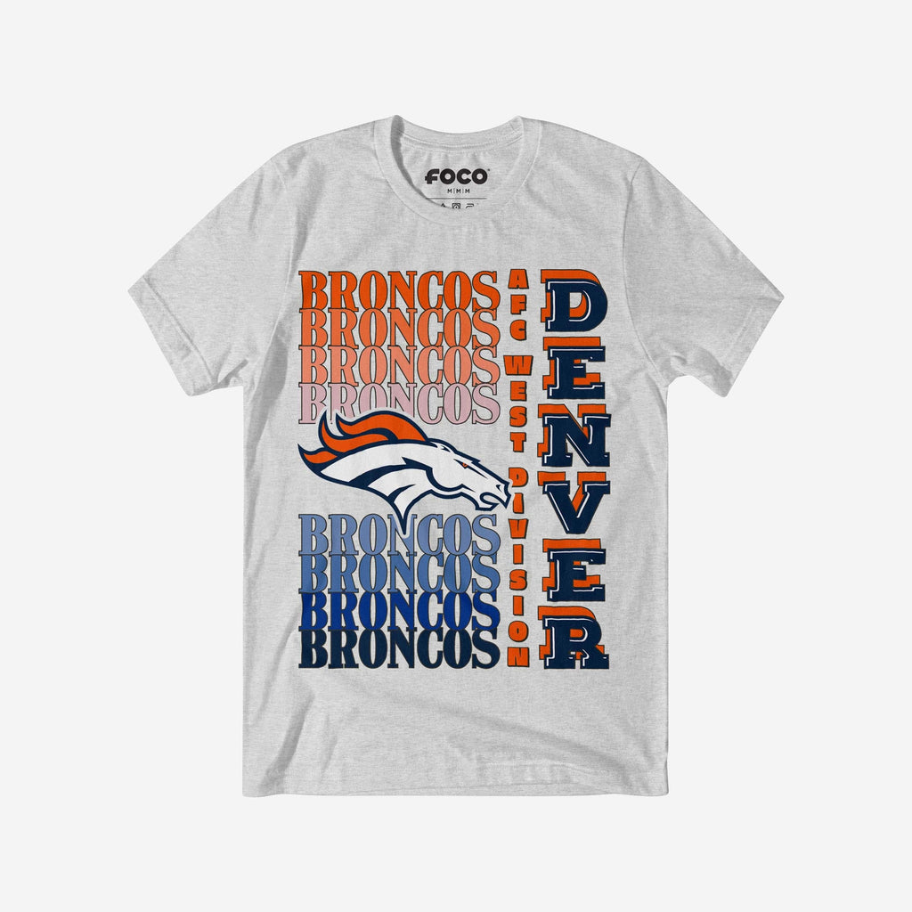 Denver Broncos Gradient Wordmark T-Shirt FOCO S - FOCO.com