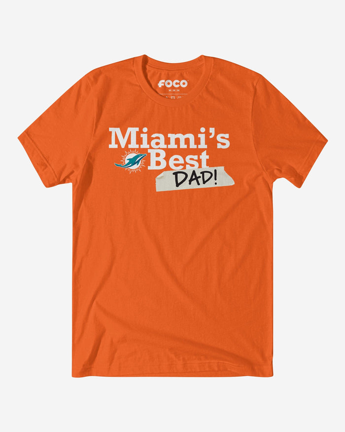 Miami Dolphins World's Best Dad T-Shirt FOCO S - FOCO.com