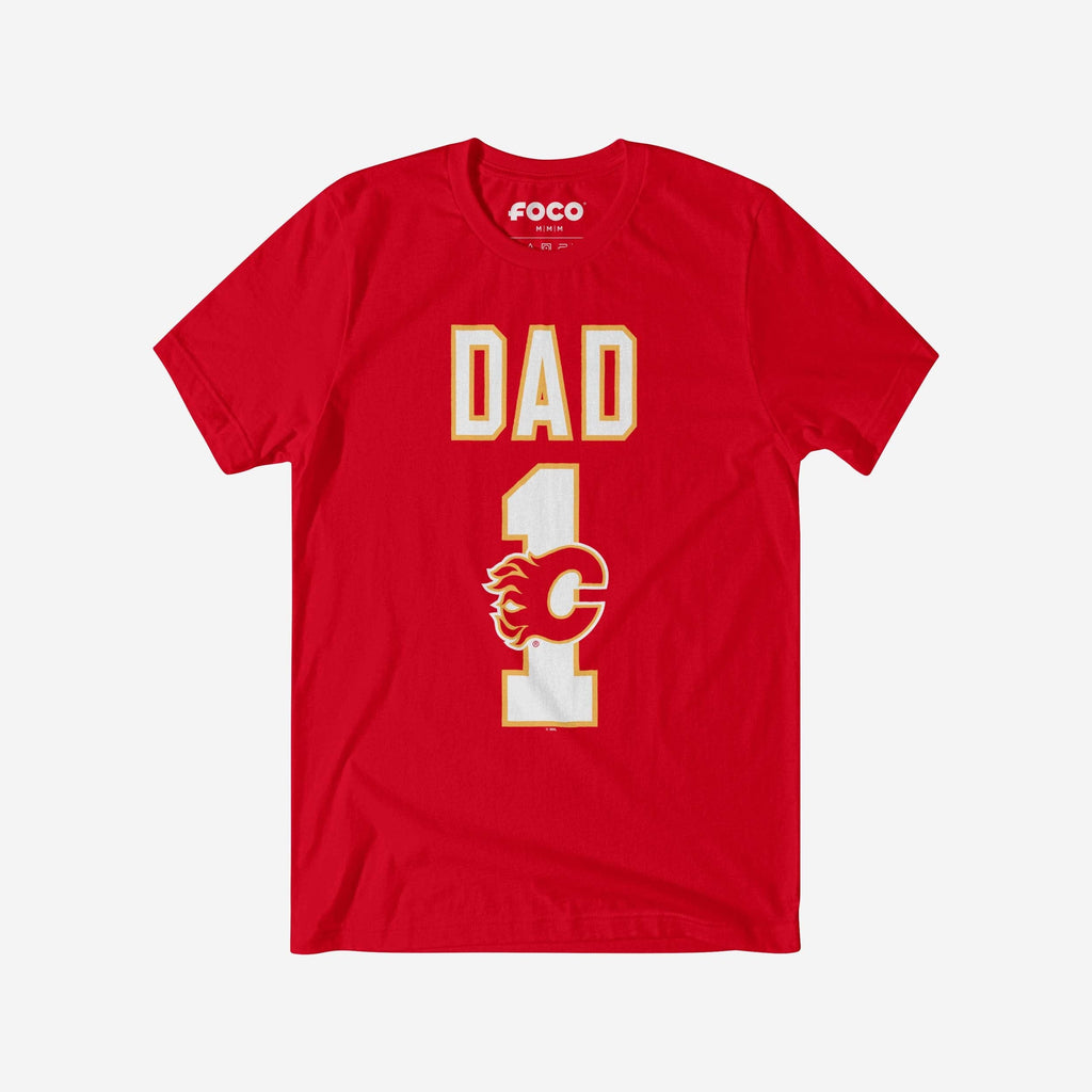 Calgary Flames Number 1 Dad T-Shirt FOCO S - FOCO.com